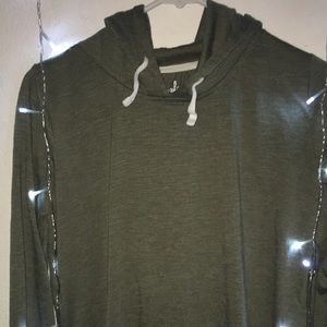 Olive green hooded shirt/sweater!
